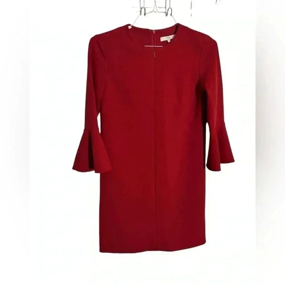 - Tibi - Crepe Bell-Sleeve Dress - Size 0 d17 - Picture 6 of 6